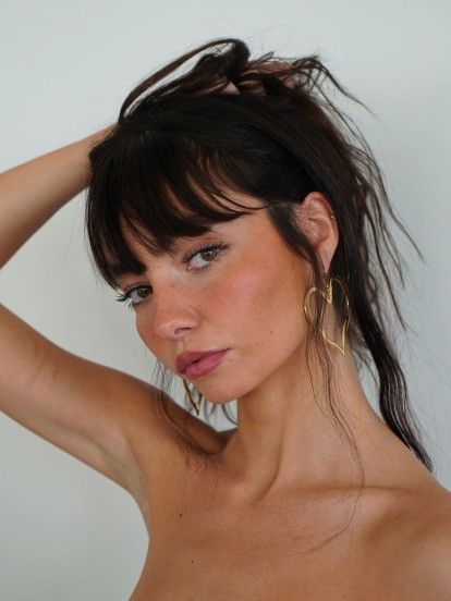 Susmie's Melted Heart Golden Earrings