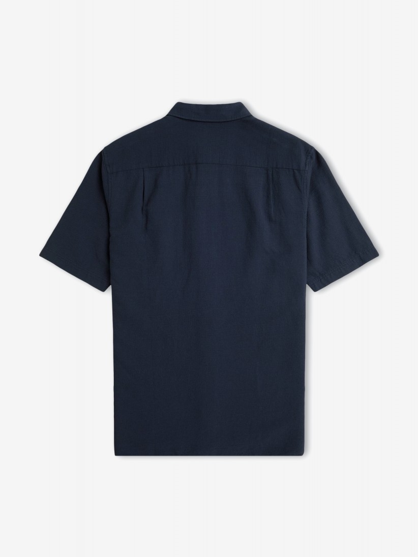Camisa Fred Perry Textured Seersucker Azul