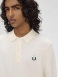 Fred Perry Cotton Knitted Beige Polo Shirt