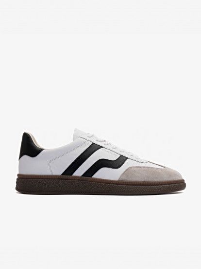 Gant Cuzmo White and Black Leather and Suede Sneakers