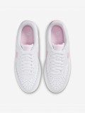 Nike Court Vision Alta White and Pink Sneakers For Women