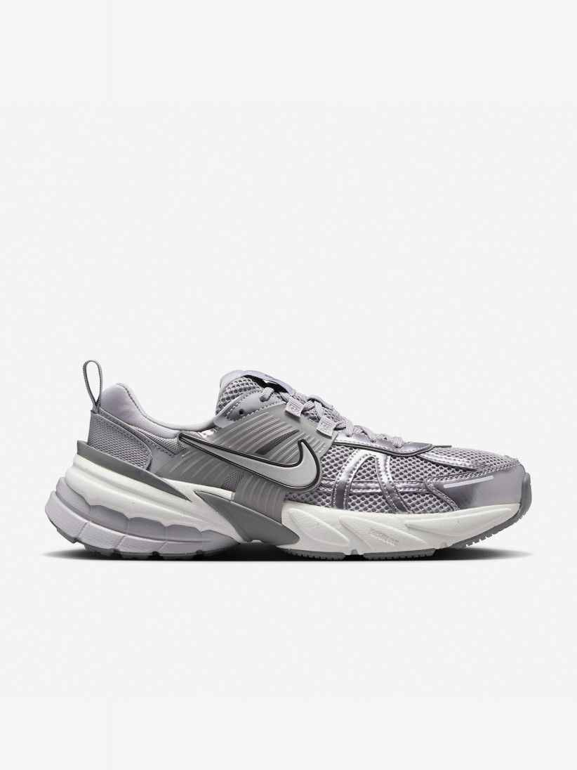 Nike V2K Run Grey and Silver Sneakers For Women