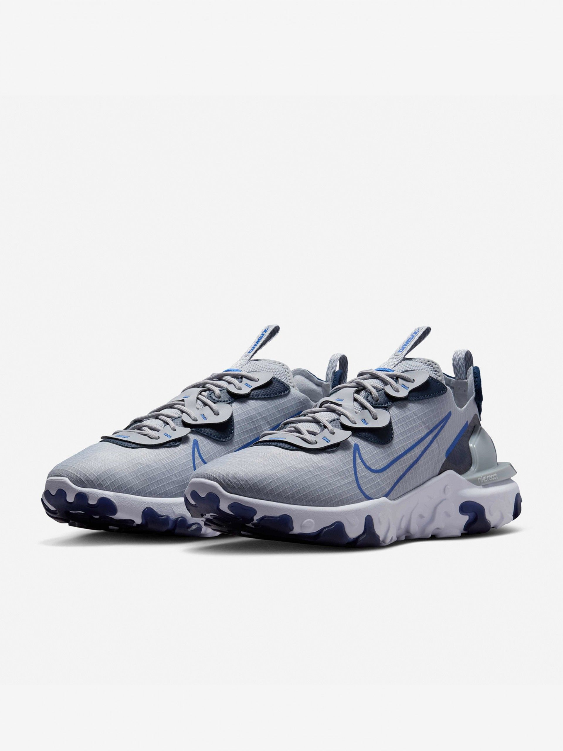 Zapatillas Nike React Vision Grises y Azules Para Hombre
