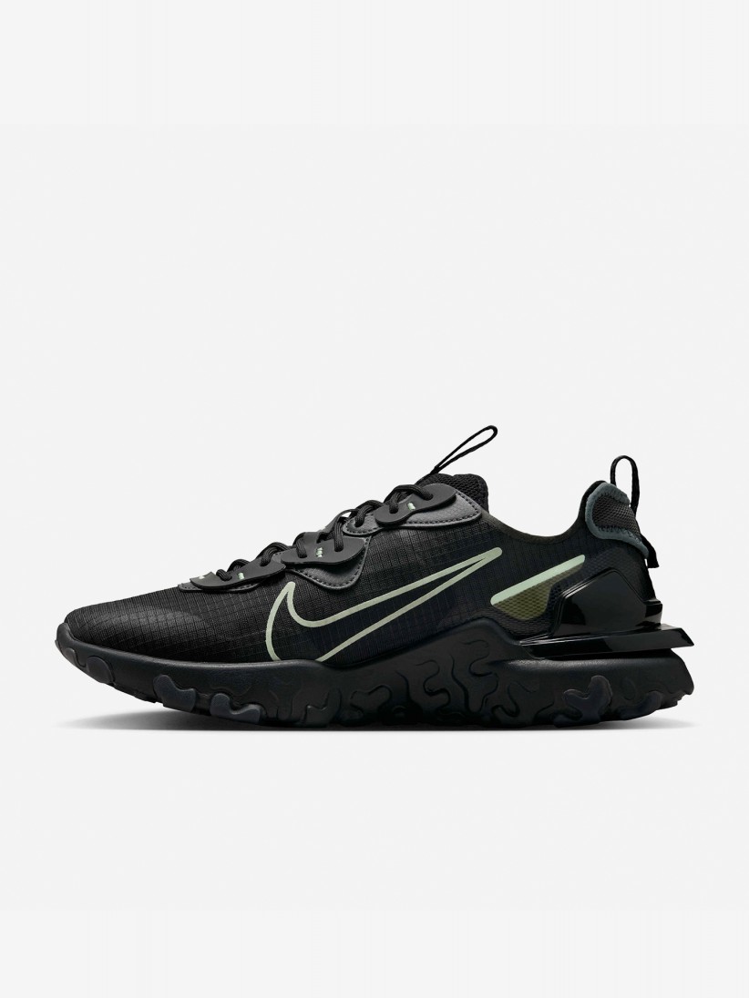 Zapatillas Nike React Vision Negras y Verdes Para Hombre