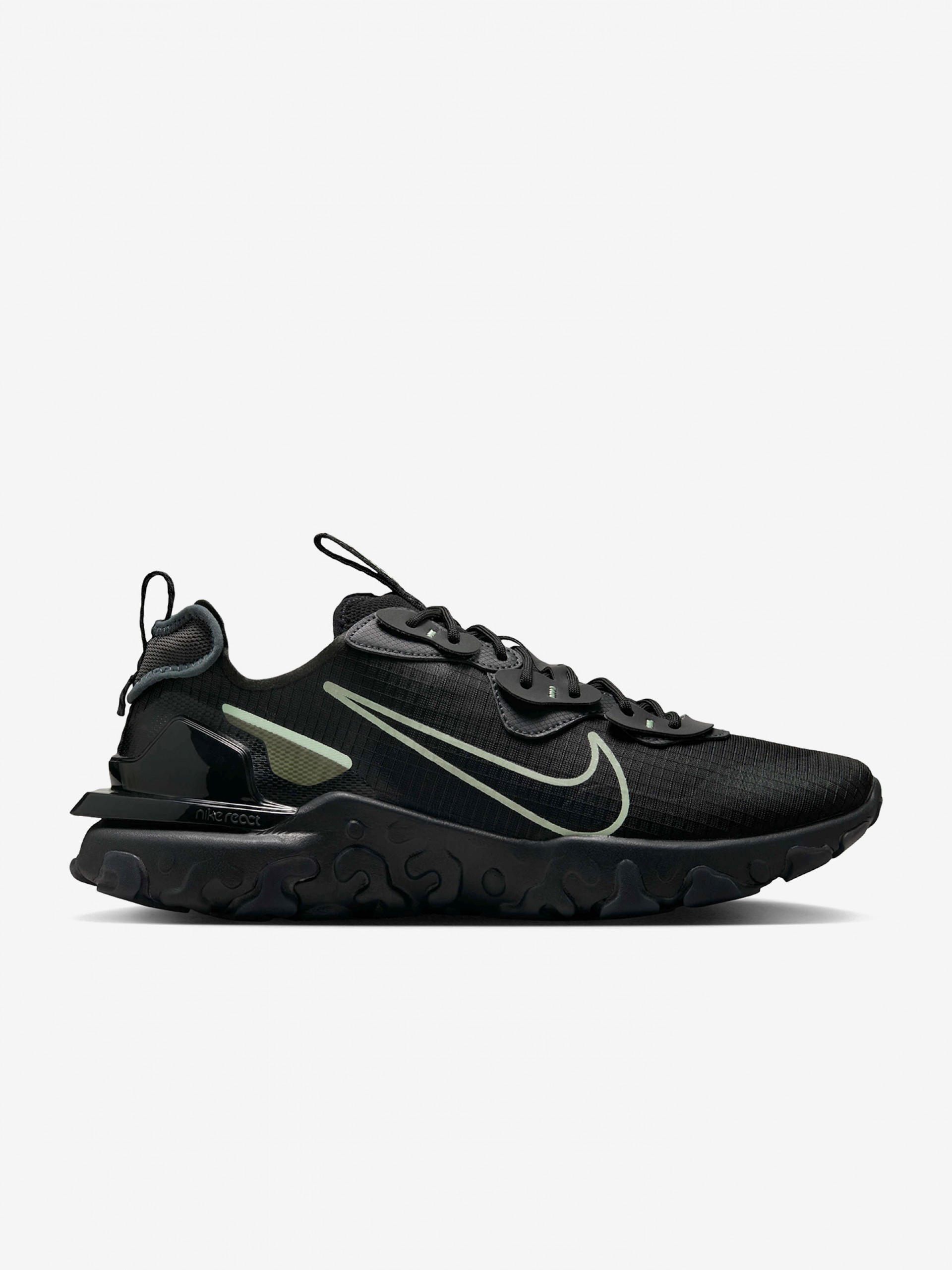 Zapatillas Nike React Vision Negras y Verdes Para Hombre