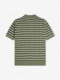 Polo Fred Perry Boucl Ribbed Knitted s Riscas Verde