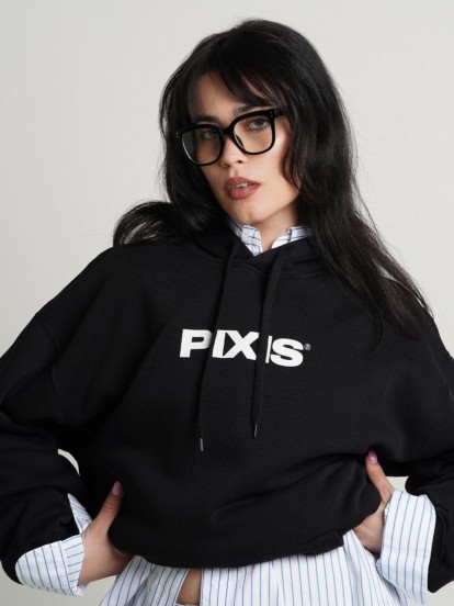 Camisola com Capuz Pixis Dijon Preta