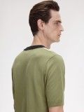 T-shirt Fred Perry Vertical Knitted s Riscas Verde