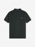 Polo Fred Perry Pointelle Panel Knitted Verde