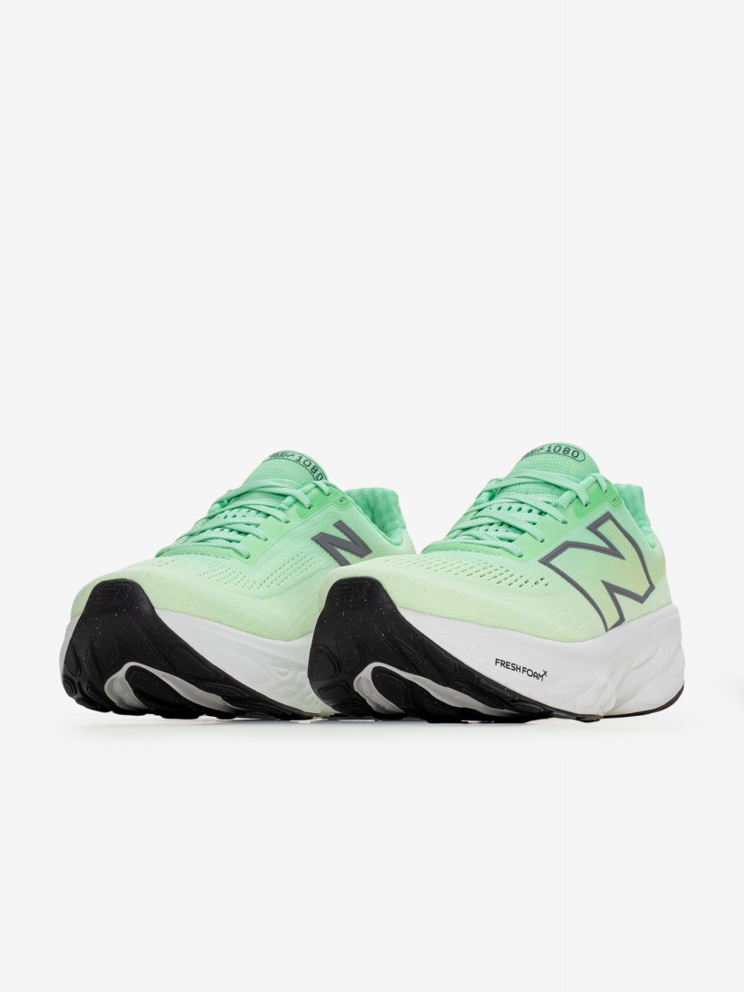 Sapatilhas New Balance Fresh Foam X 1080 v14 Verdes e Brancas Para Mulher