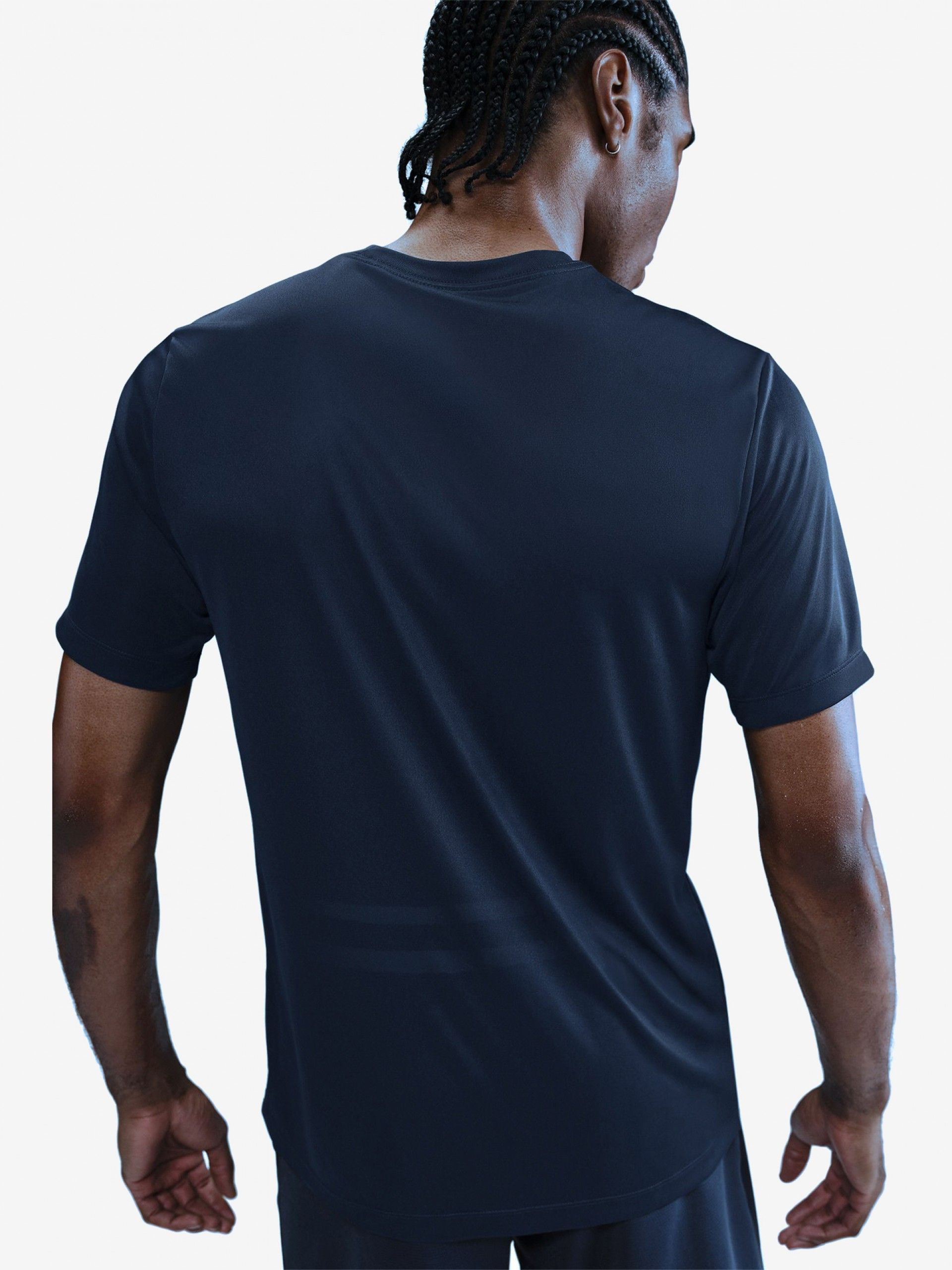 T-shirt de Basquetebol Nike Dri-FIT Azul Marinho Para Homem