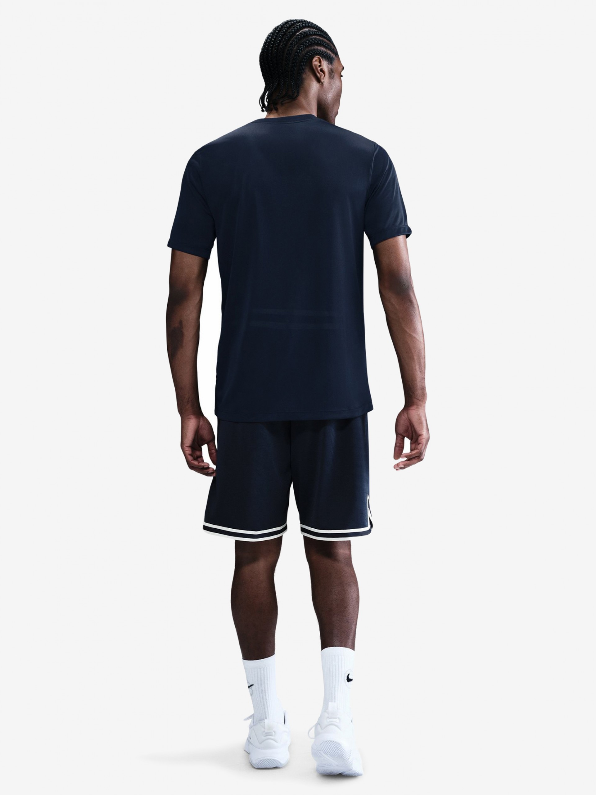 T-shirt de Basquetebol Nike Dri-FIT Azul Marinho Para Homem