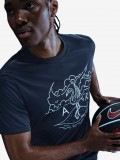 Camiseta de Baloncesto Nike Dri-FIT Azul Marino Para Hombre