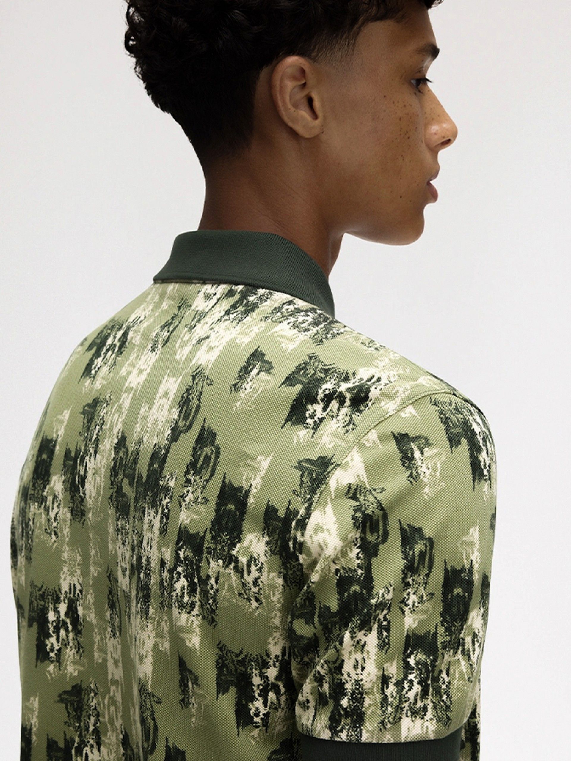 Polo Fred Perry Abstract Print Verde