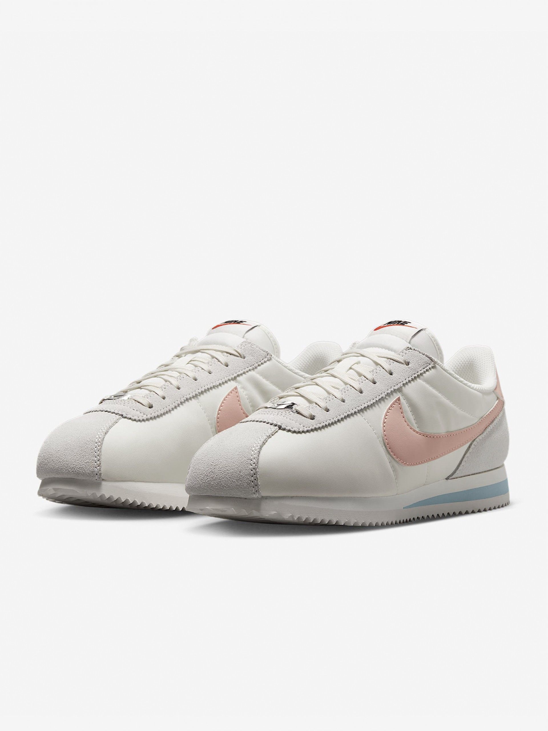 Sapatilhas Nike Cortez Bege e Rosa Para Mulher