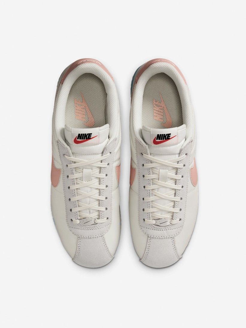Sapatilhas Nike Cortez Bege e Rosa Para Mulher