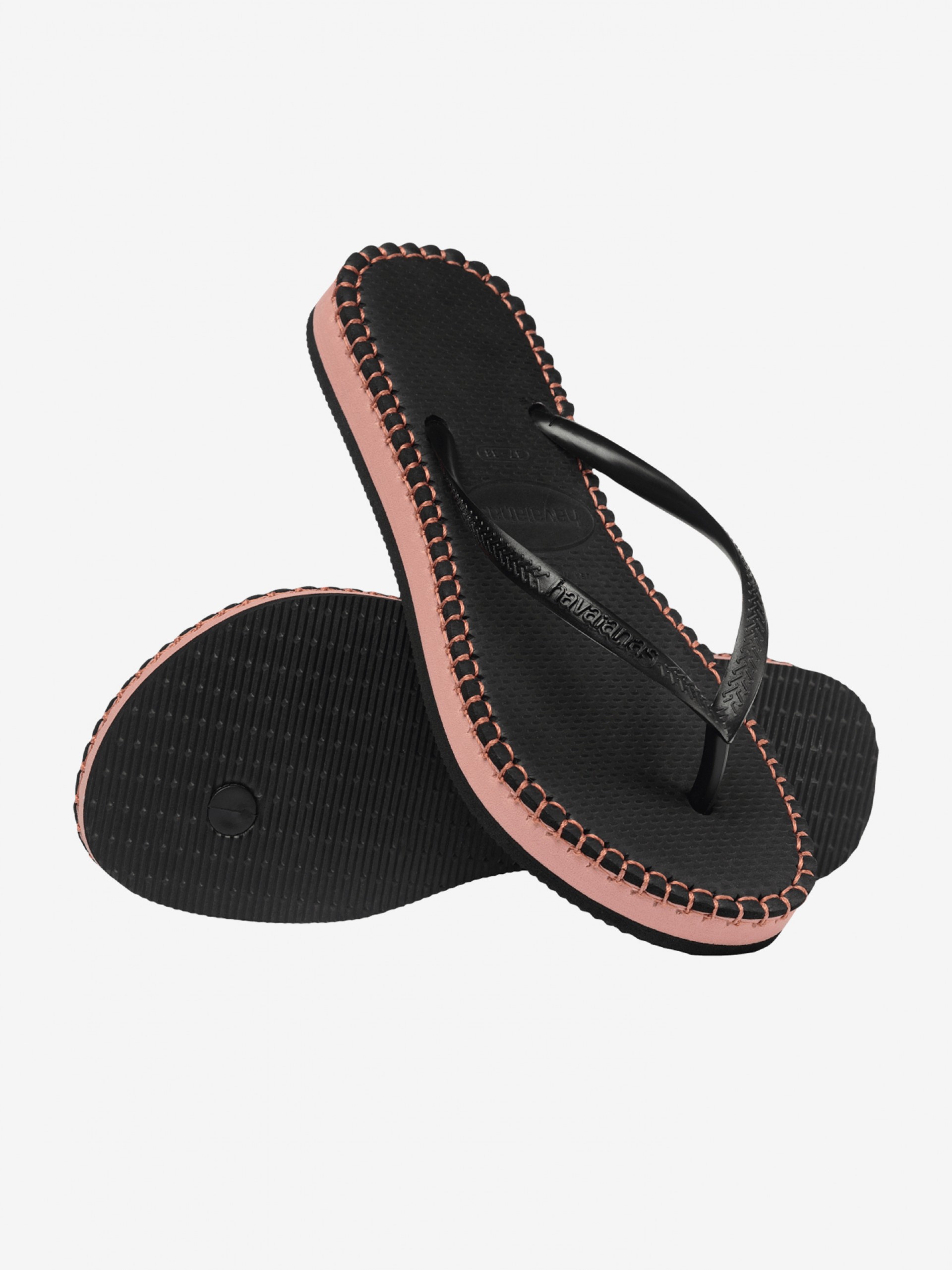 Chinelos Havaianas Slim Flatform Loop Premium Pretos