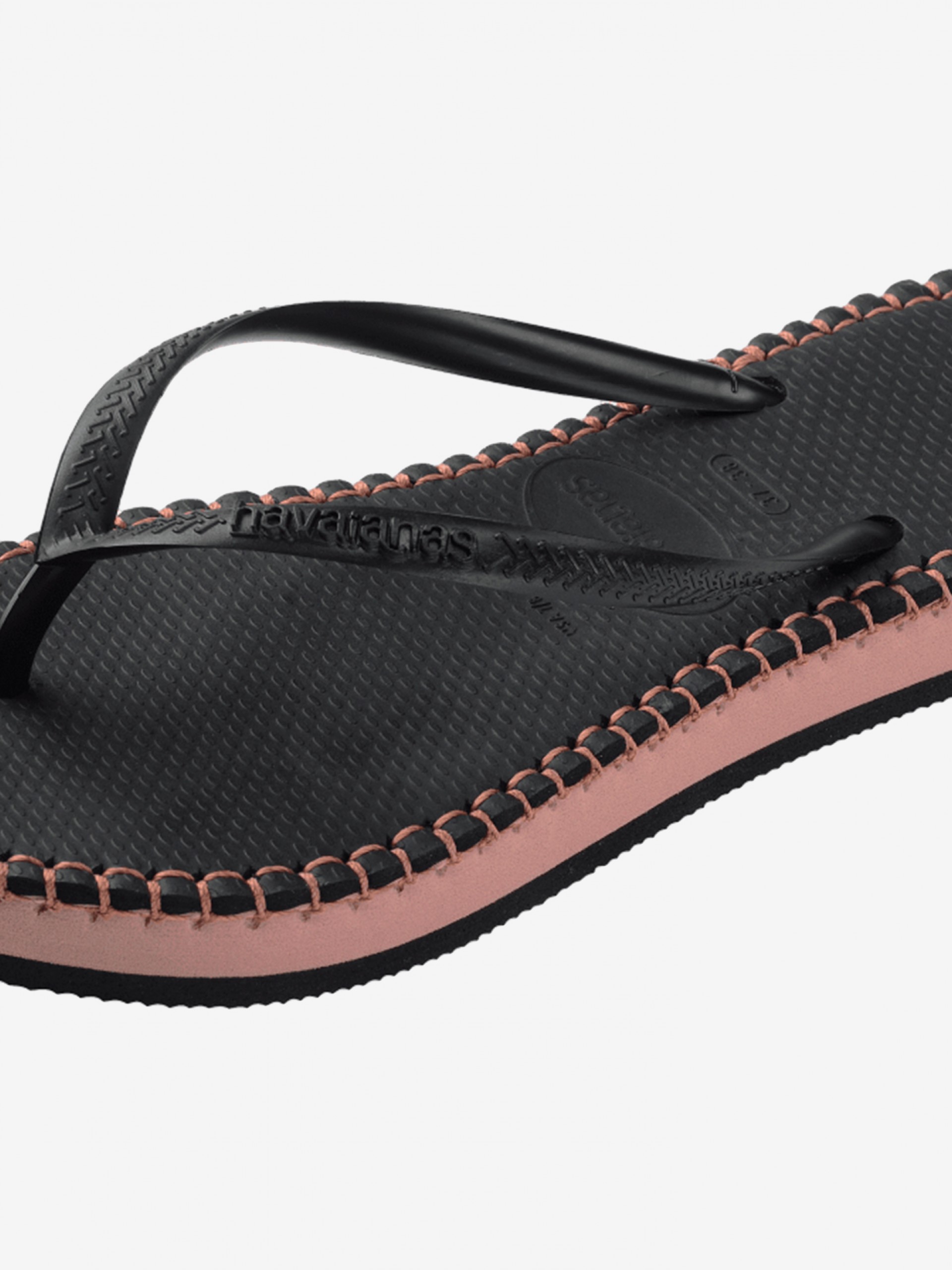 Chinelos Havaianas Slim Flatform Loop Premium Pretos