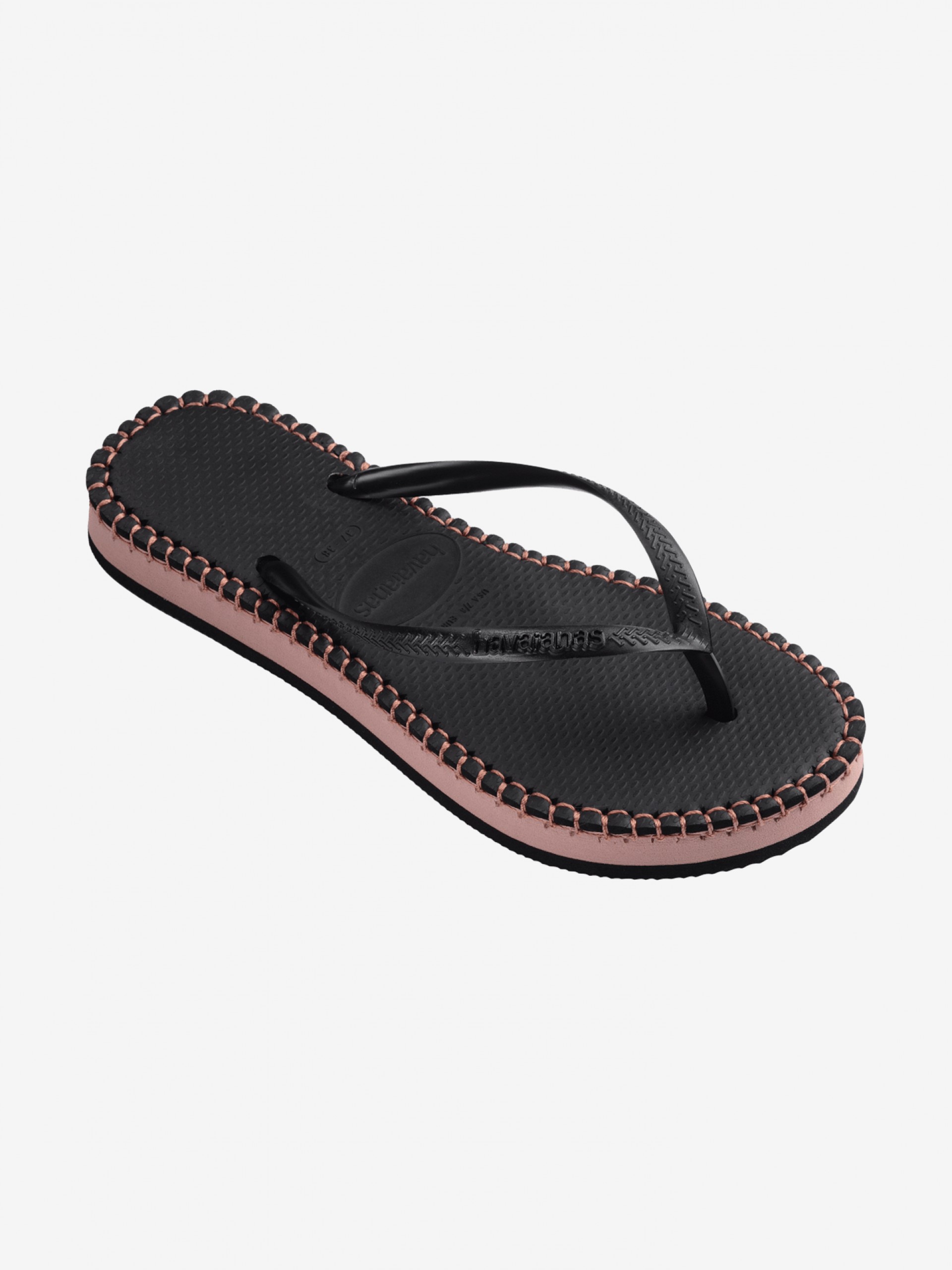 Chinelos Havaianas Slim Flatform Loop Premium Pretos