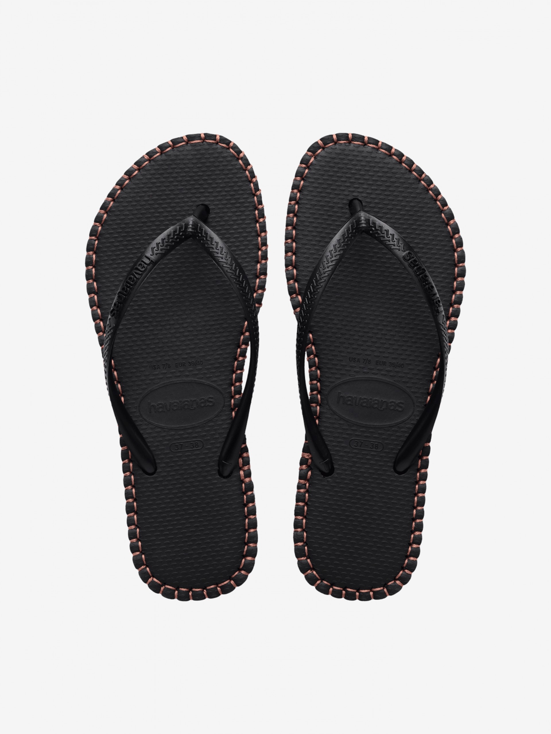 Chinelos Havaianas Slim Flatform Loop Premium Pretos