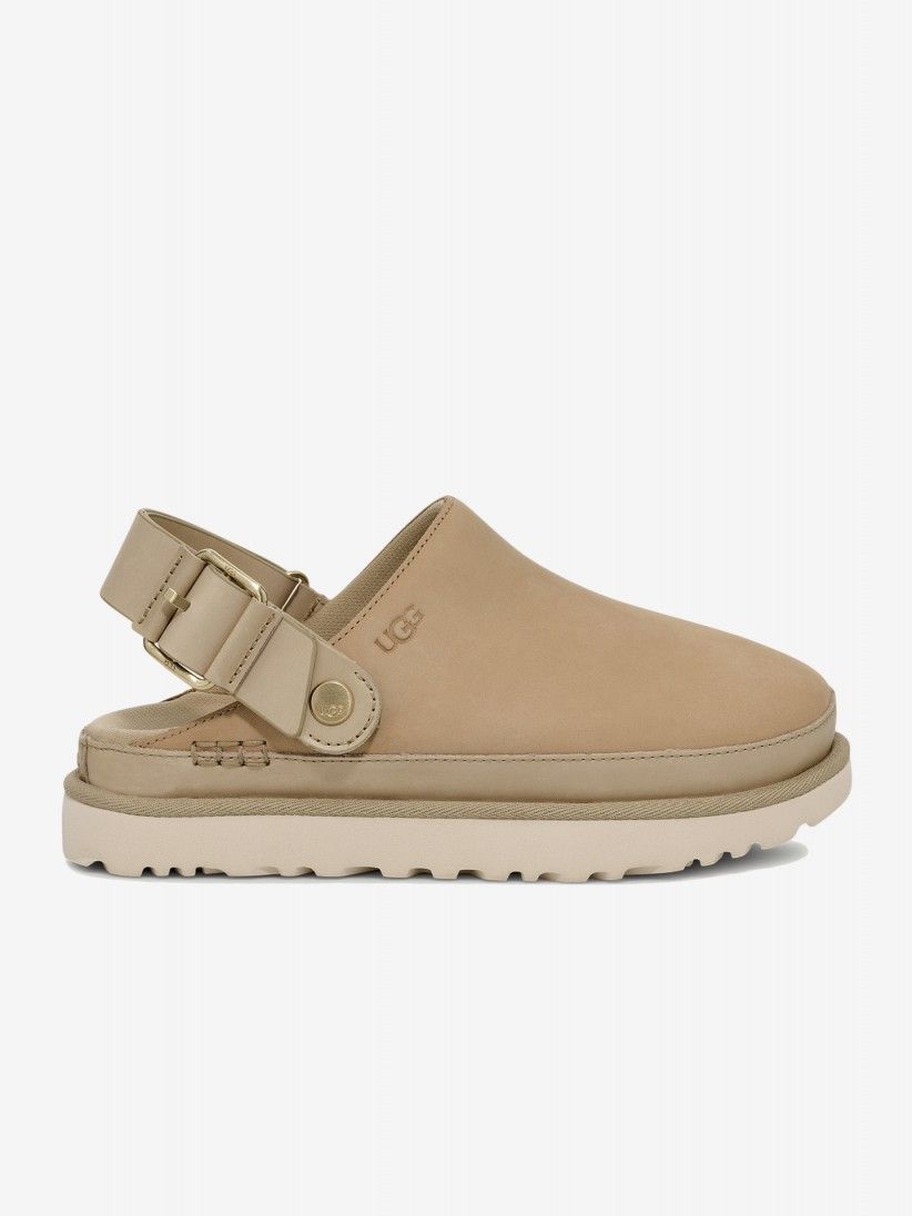 Sandlias Ugg Goldenstar Villa Clog Bege Para Mulher