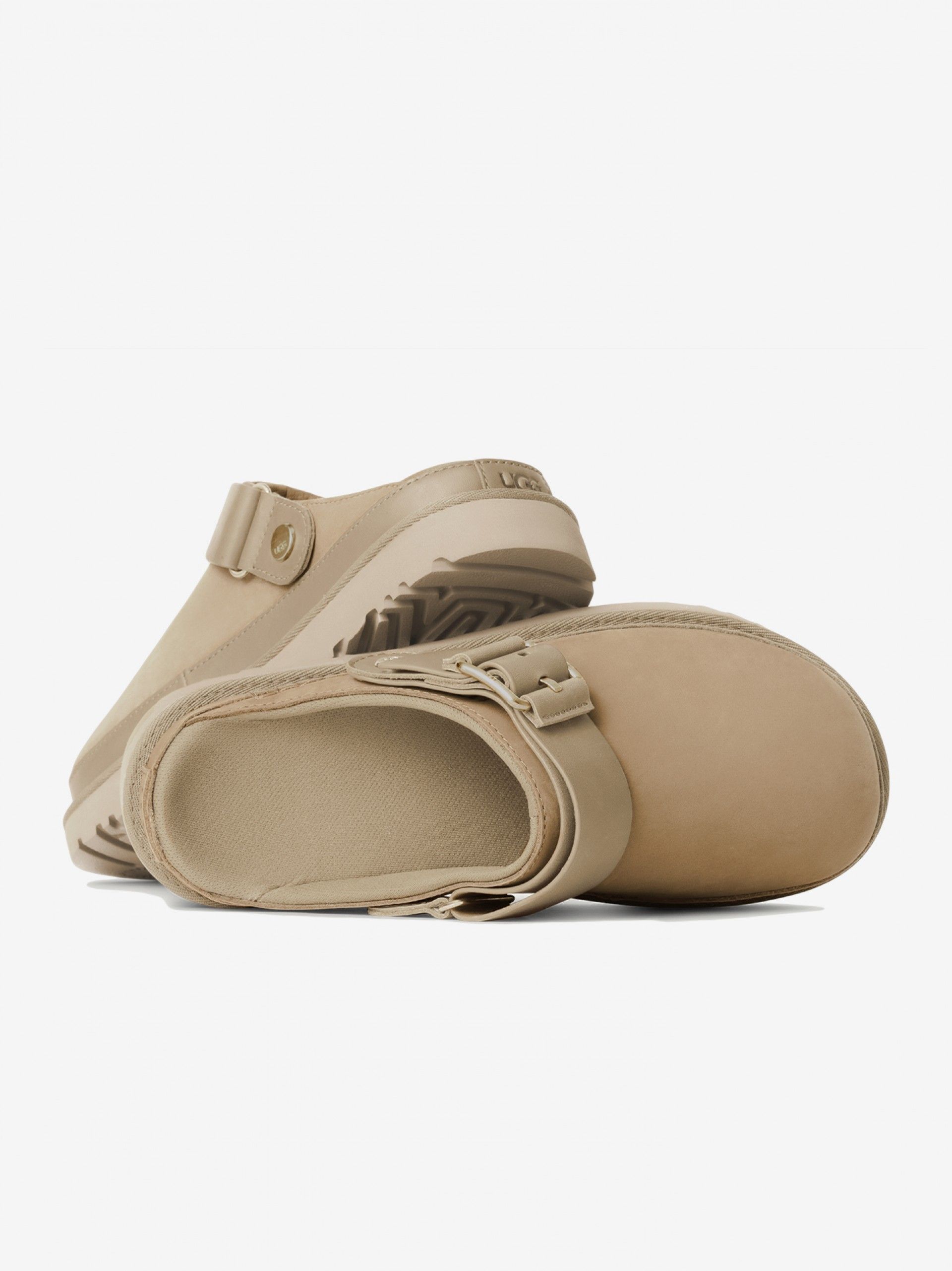 Sandálias Ugg Goldenstar Villa Clog Bege Para Mulher