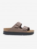 Chinelos Birkenstock Arizona III Papillio Flex Platform Birko-Flor Castanhos