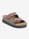 Chinelos Birkenstock Arizona III Papillio Flex Platform Birko-Flor Castanhos