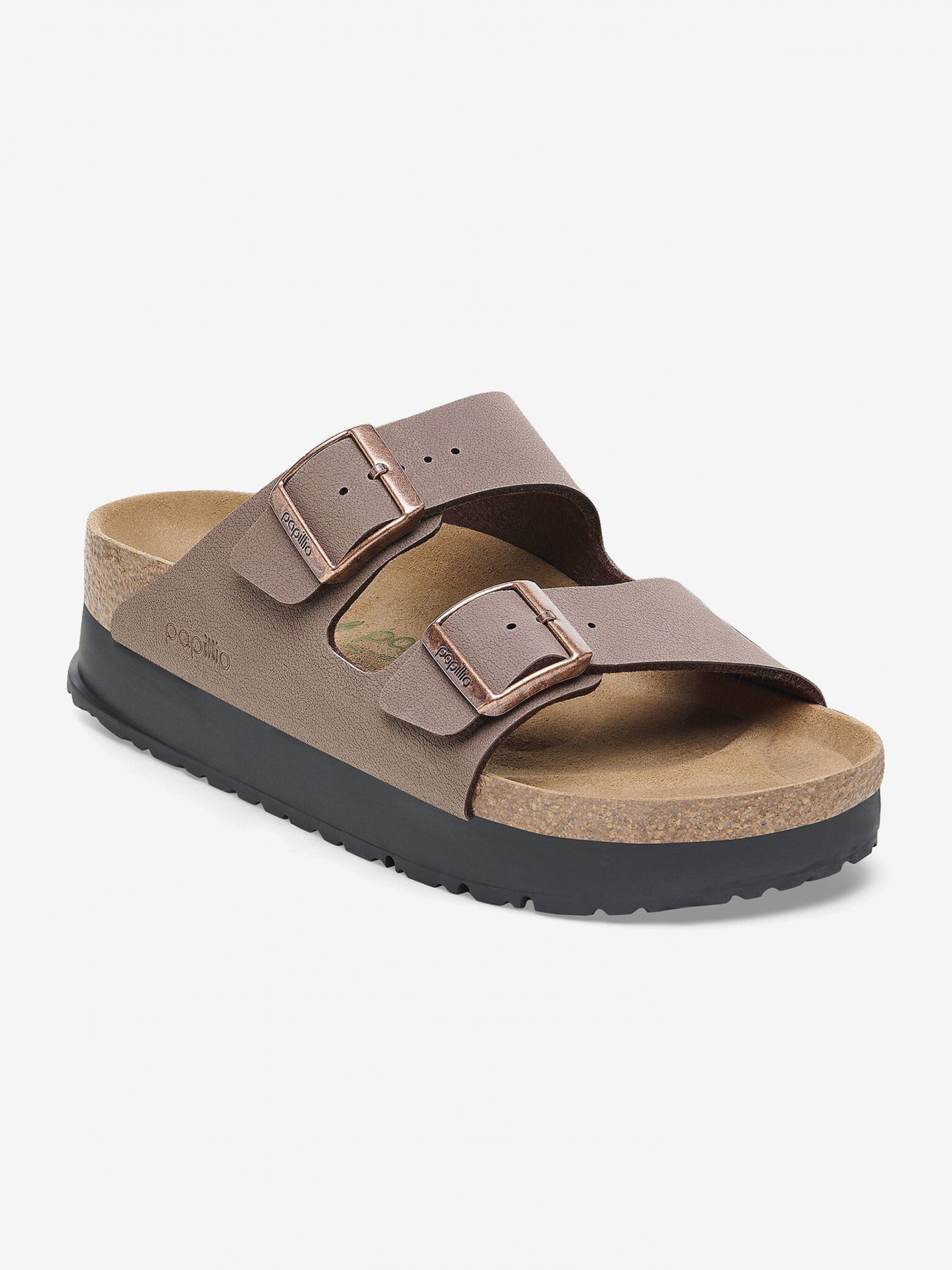 Chanclas Birkenstock Arizona III Papillio Flex Platform Birko-Flor Marrones