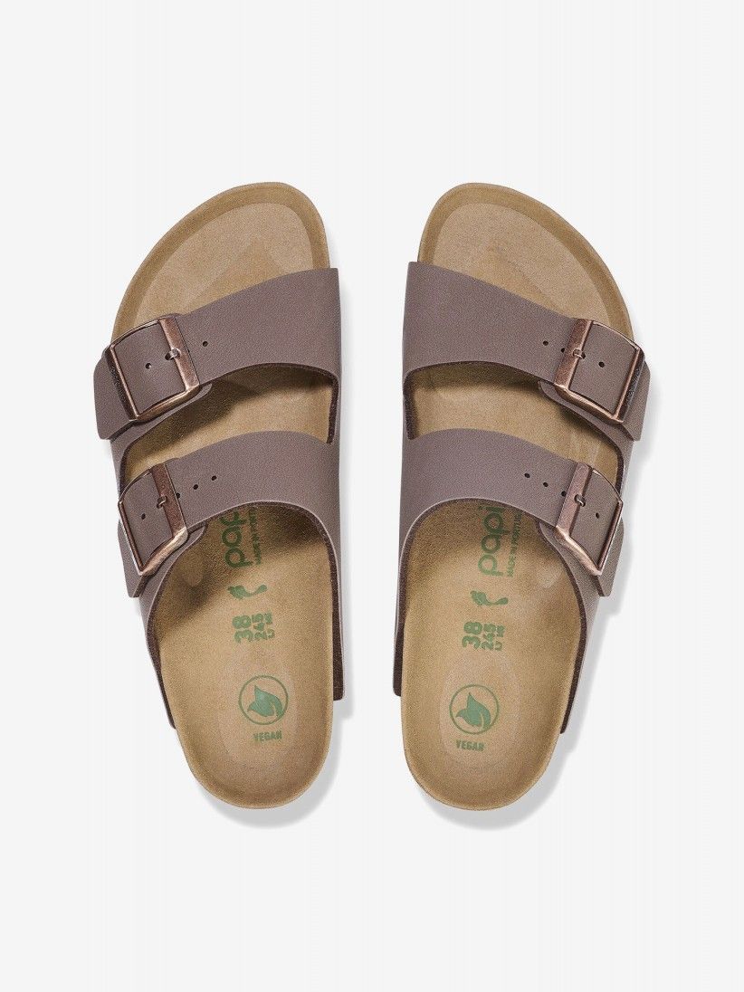 Chinelos Birkenstock Arizona III Papillio Flex Platform Birko-Flor Castanhos