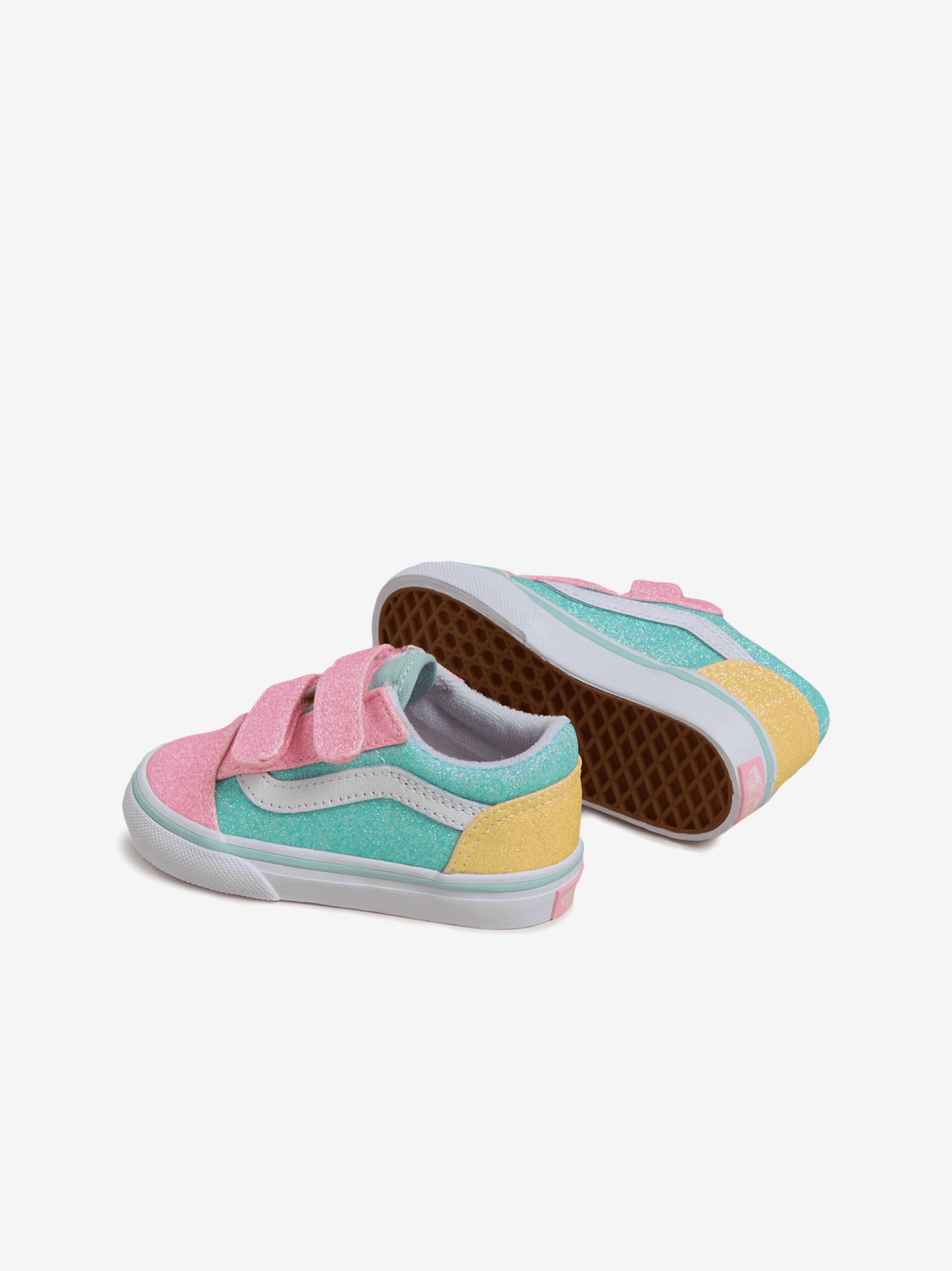 Zapatillas con Velcro Vans Old Skool Toddler V Glitter