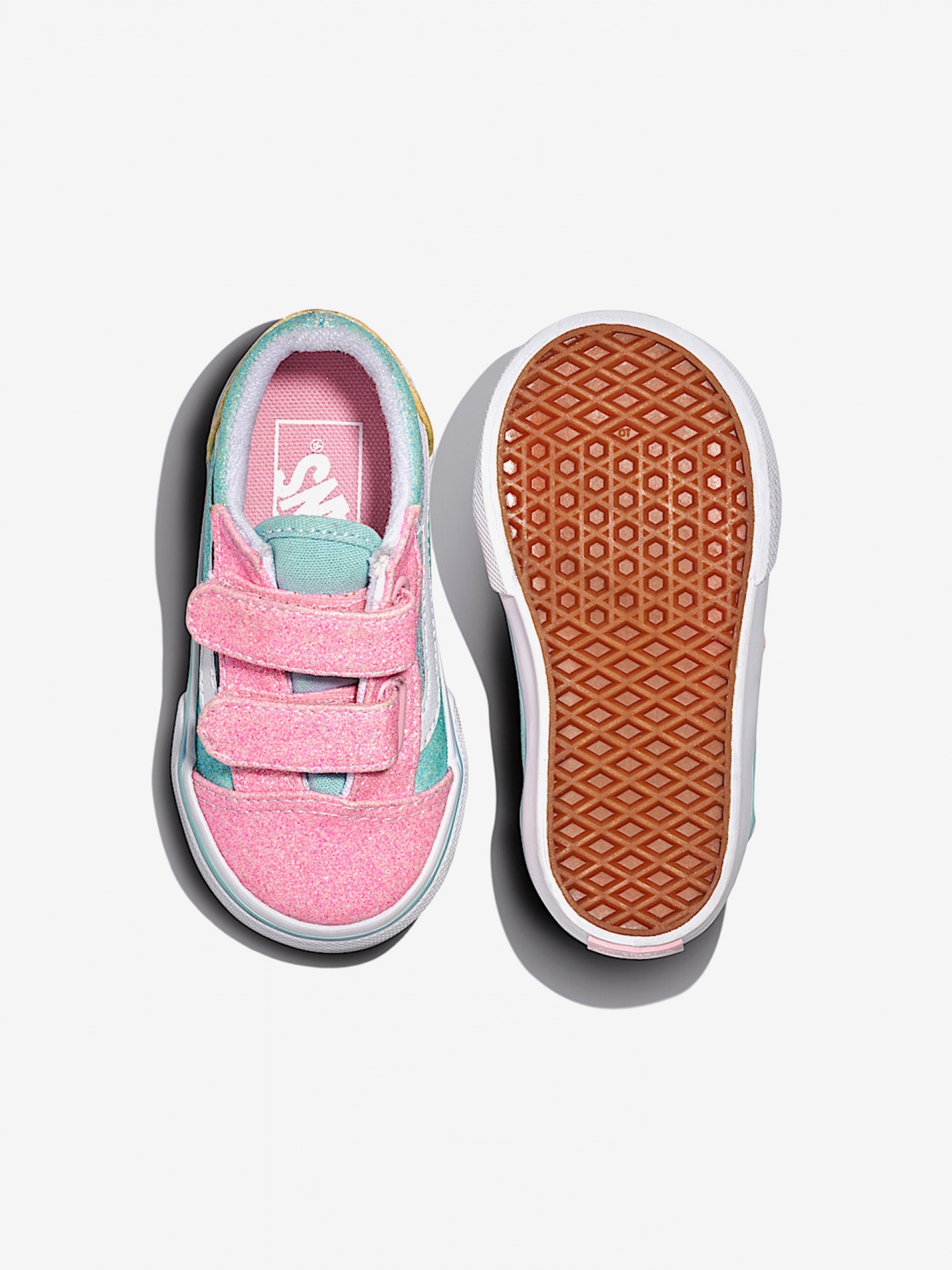 Zapatillas con Velcro Vans Old Skool Toddler V Glitter