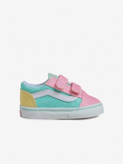 Vans Old Skool Toddler V Glitter Velcro Sneakers
