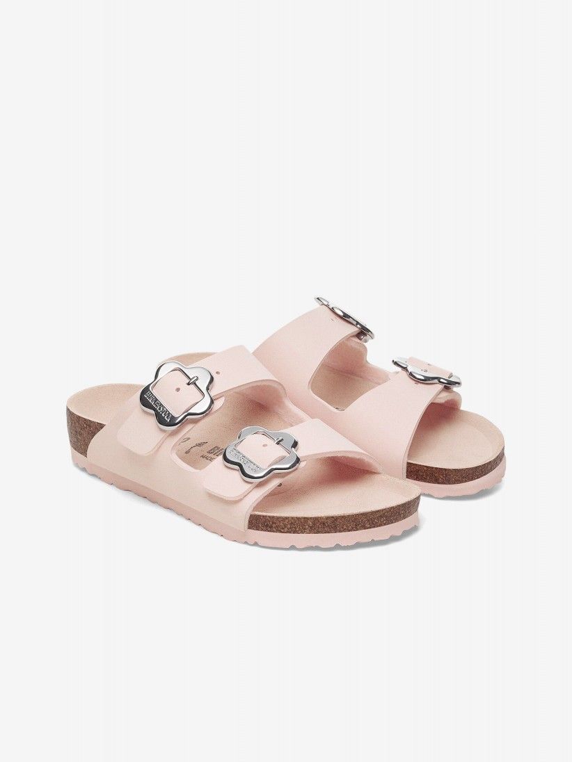 Chinelos Birkenstock Arizona Flower Buckle Birko-Flor Kids Rosa