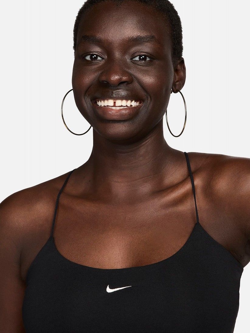 T-shirt sem Mangas Nike Sportswear Chill Knit Preta Para Mulher