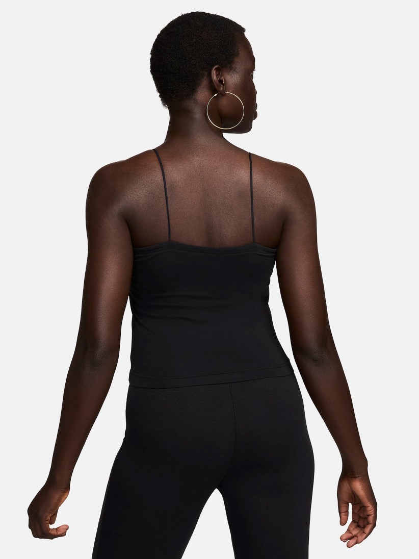 T-shirt sem Mangas Nike Sportswear Chill Knit Preta Para Mulher