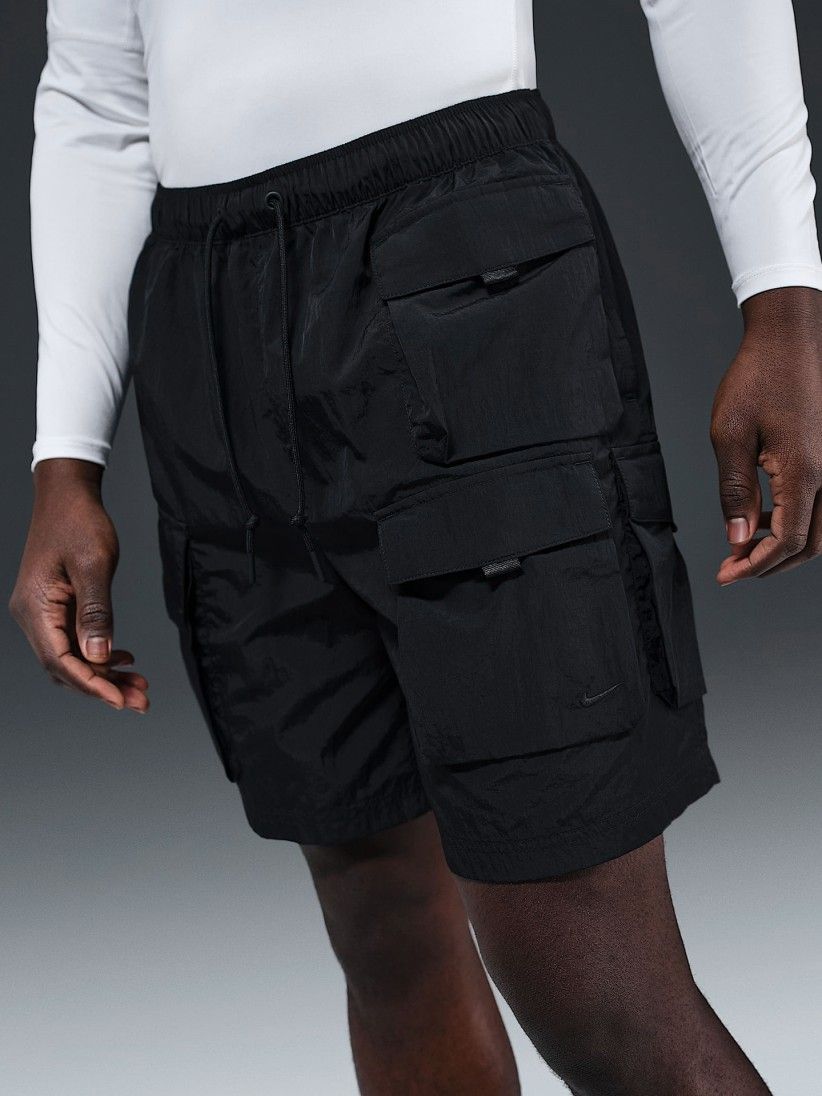 Nike Tech Woven Cargo Black Shorts For Men