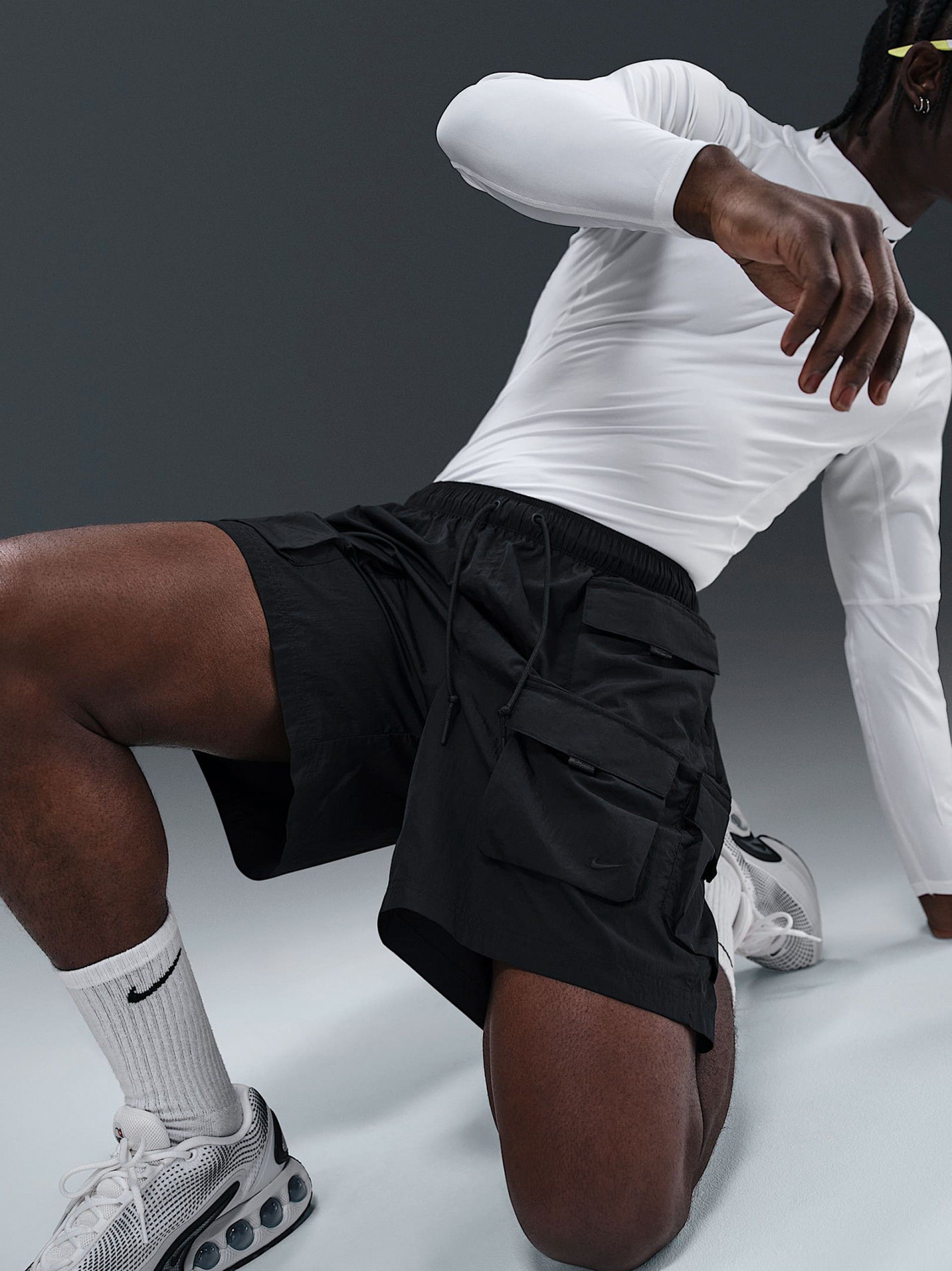 Nike Tech Woven Cargo Black Shorts For Men