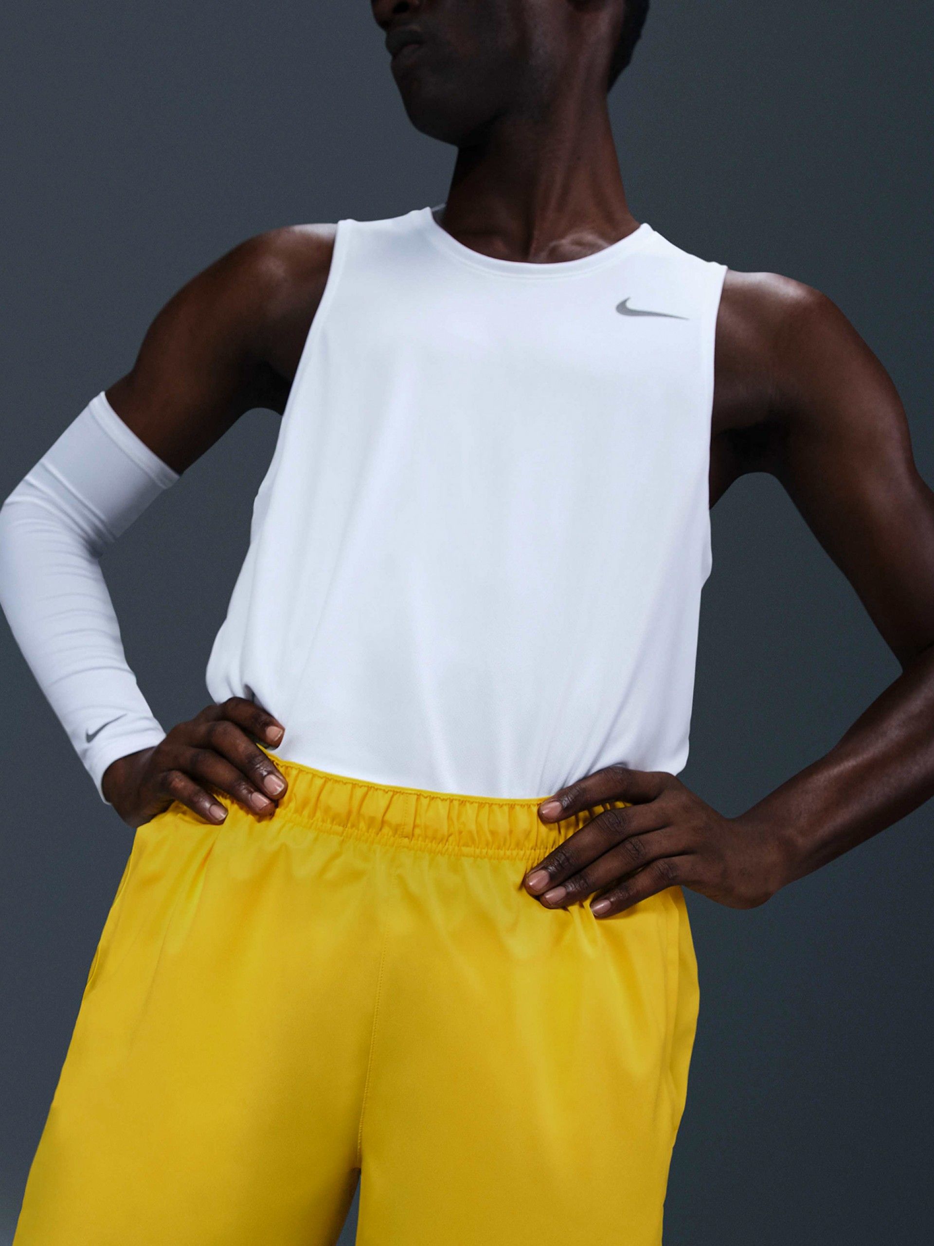 Nike Challenger Run Energy 18cm Yellow Running Shorts For Men