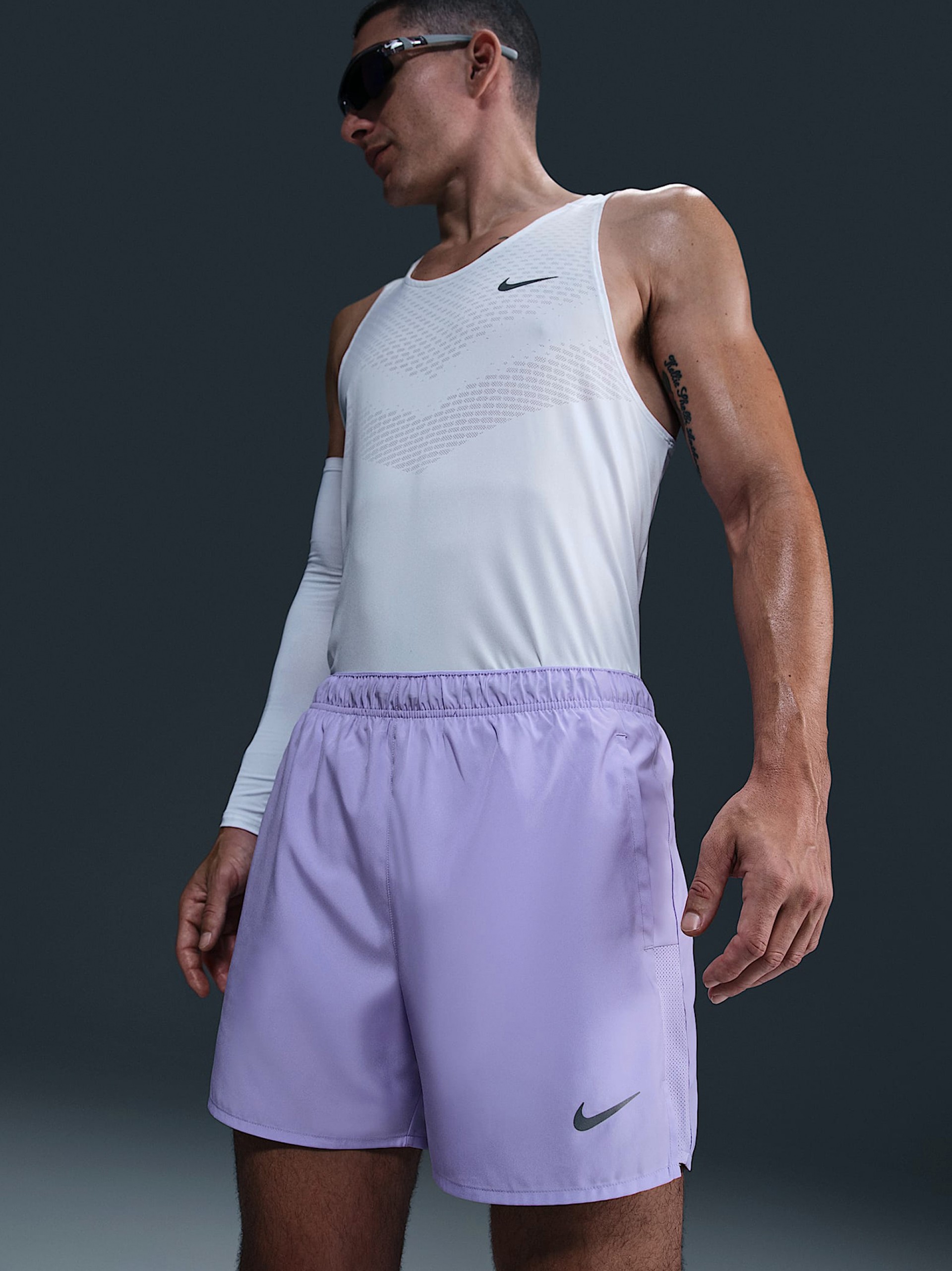 Nike Dri-FIT Challenger 13cm Lilac 2-in-1 Training Shorts For Men