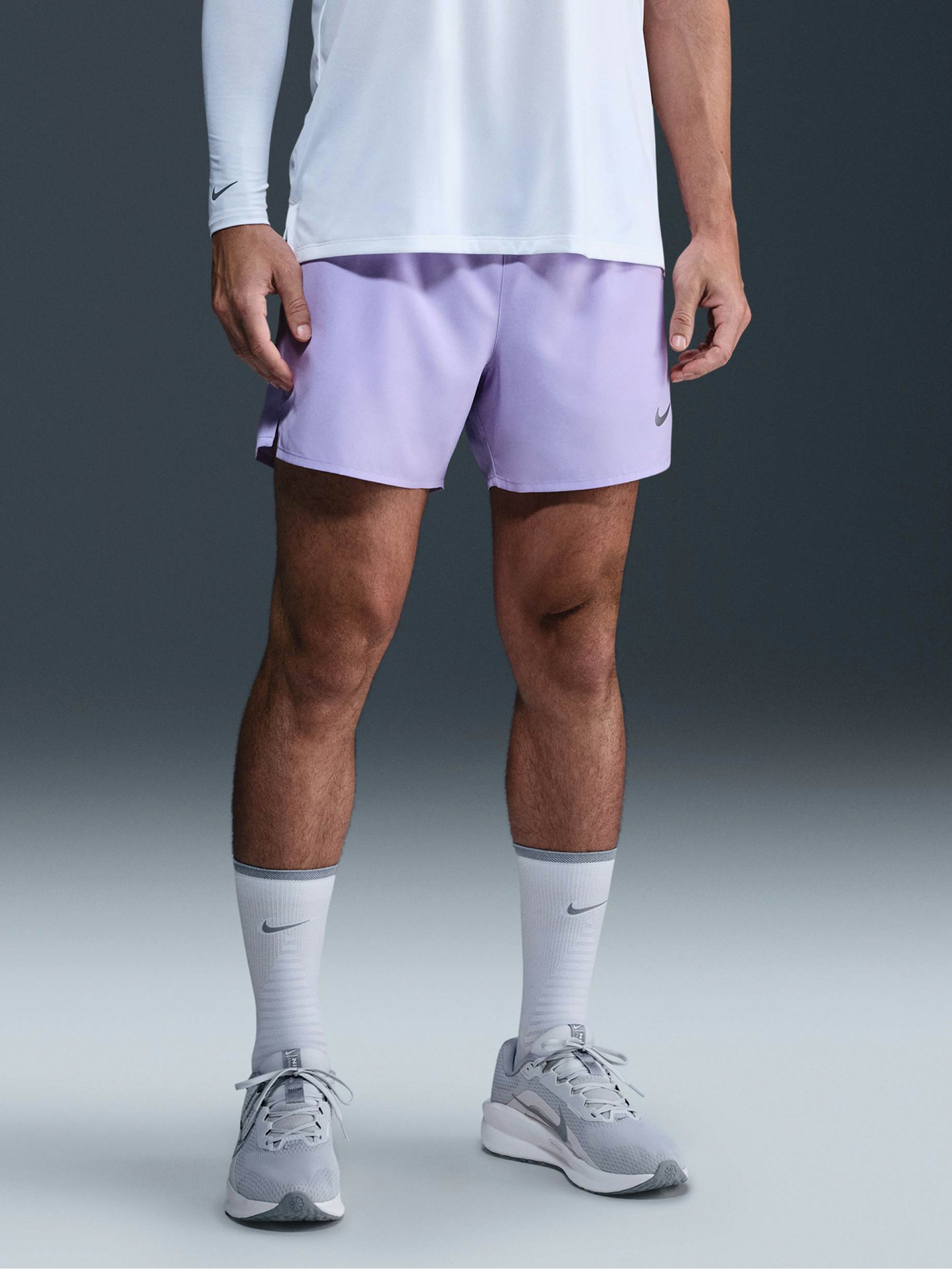 Nike Dri-FIT Challenger 13cm Lilac 2-in-1 Training Shorts For Men