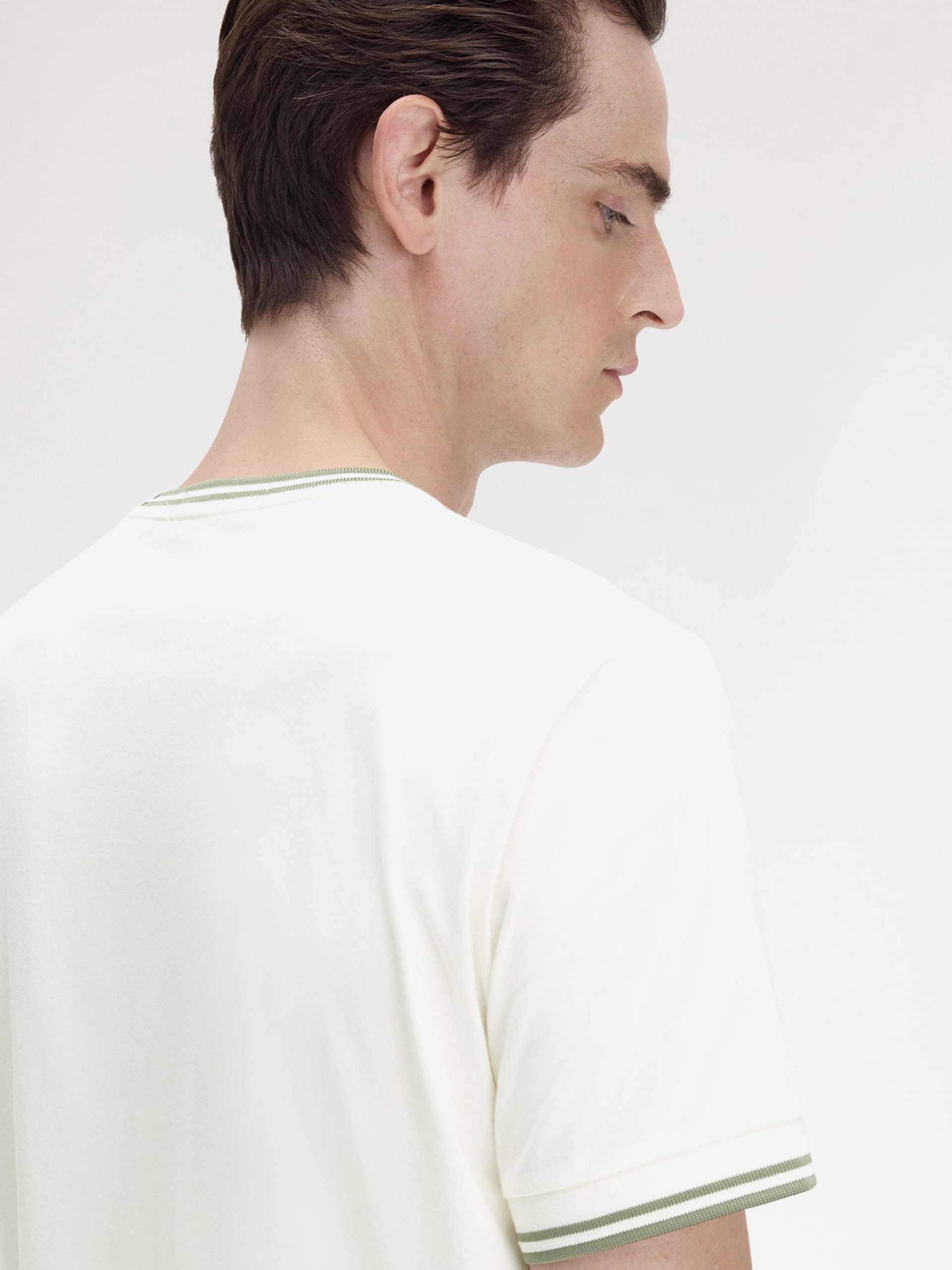 T-shirt Fred Perry Twin Tipped Branca e Verde