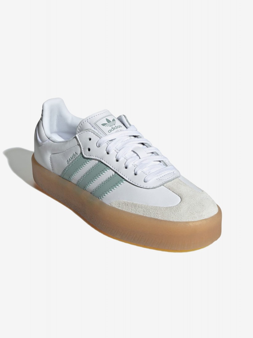 Adidas Sambae W White and Blue Sneakers