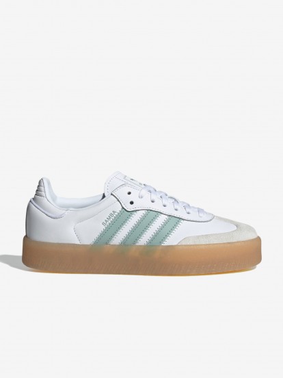 Adidas Sambae W White and Blue Sneakers