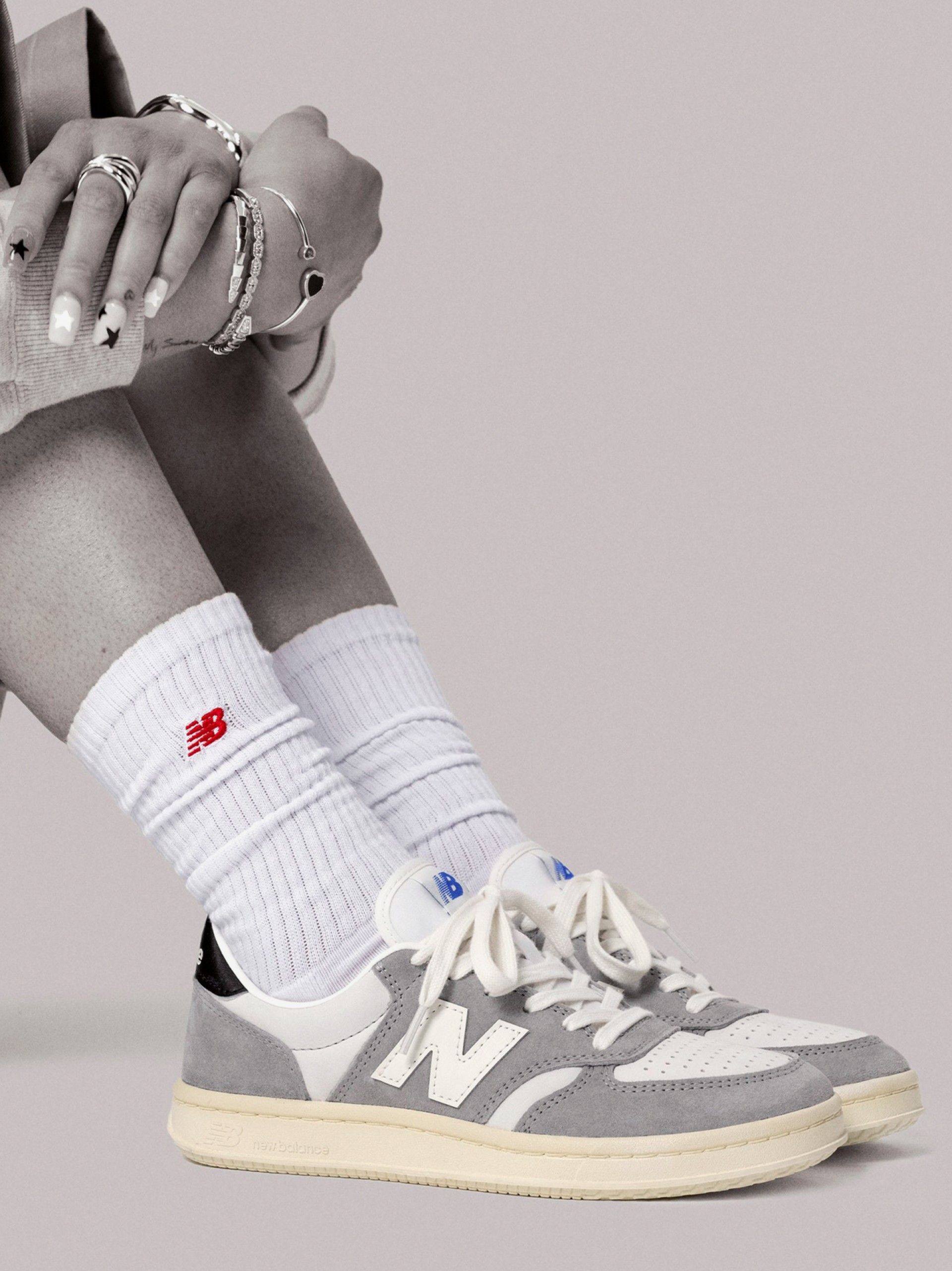 Sapatilhas New Balance T500 V1 Cinzentas e Brancas