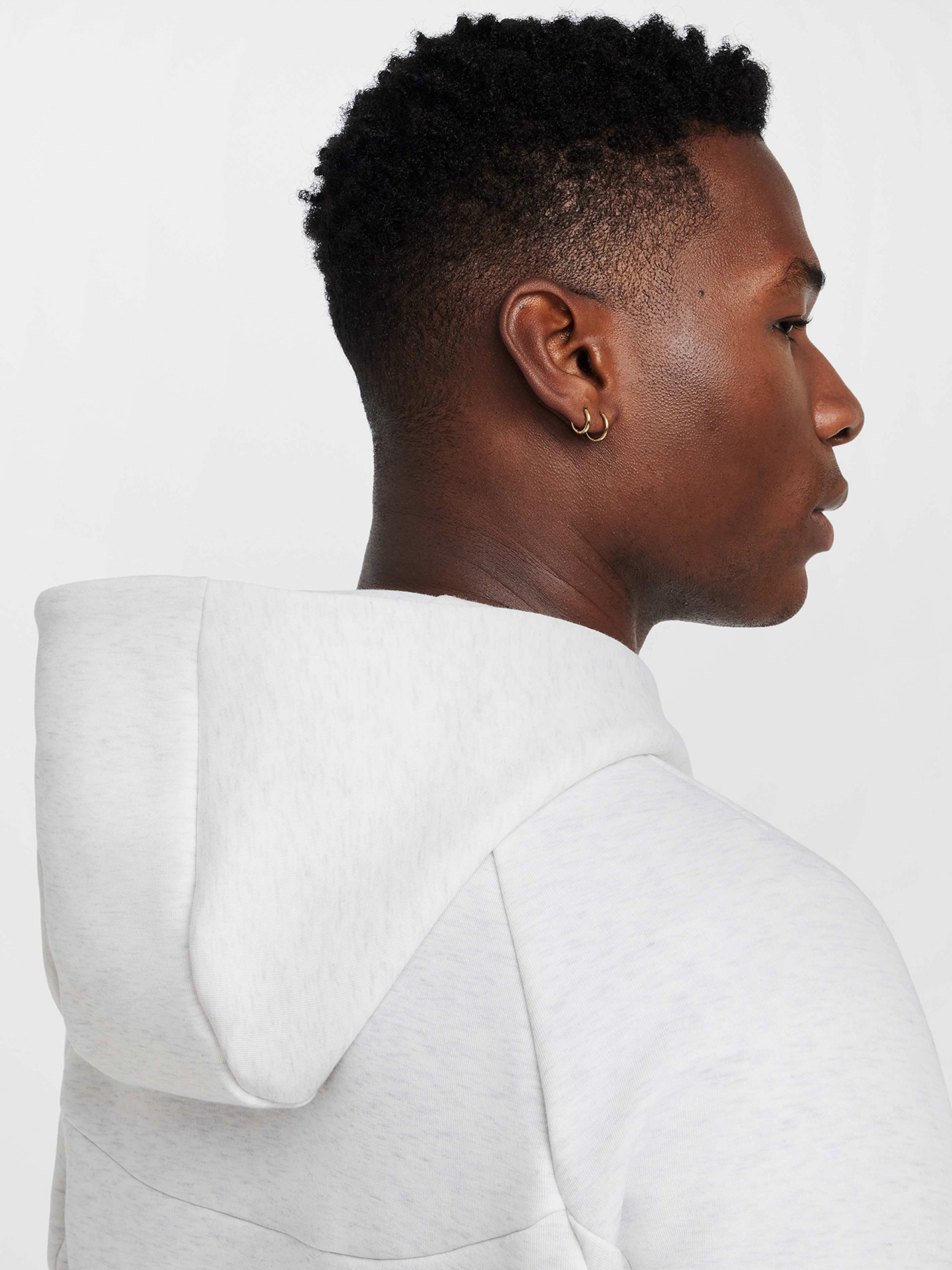 Chaqueta con Capucha Nike Tech Fleece Windrunner Gris y Negra Para Hombre