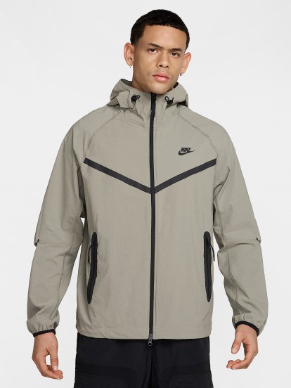 Nike Tech Woven Green Hooded Windbreaker Jacket For Men