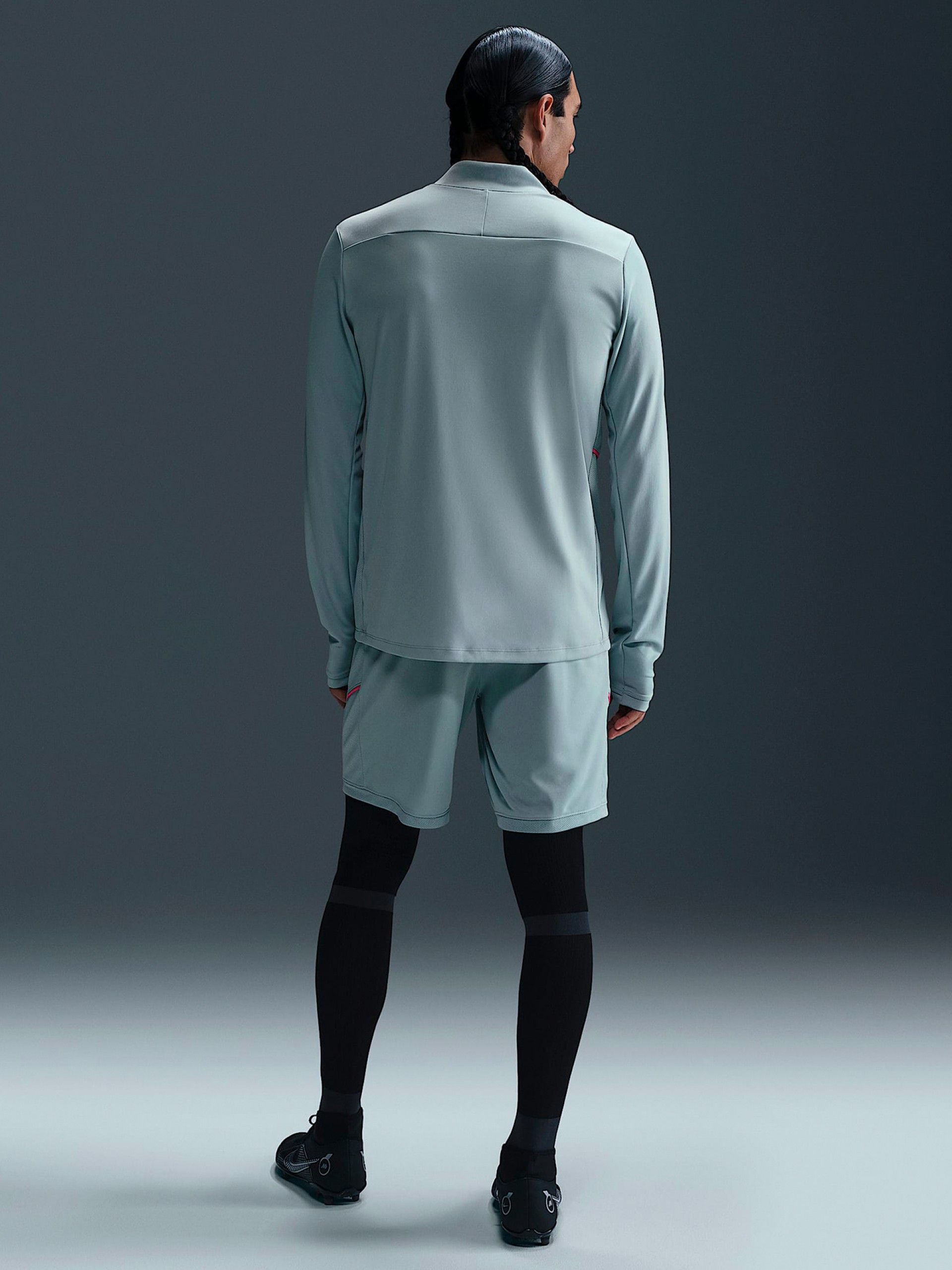 Sudadera con Cremallera de Fútbol Nike Academy Dri-FIT Azul y Rosa Para Hombre