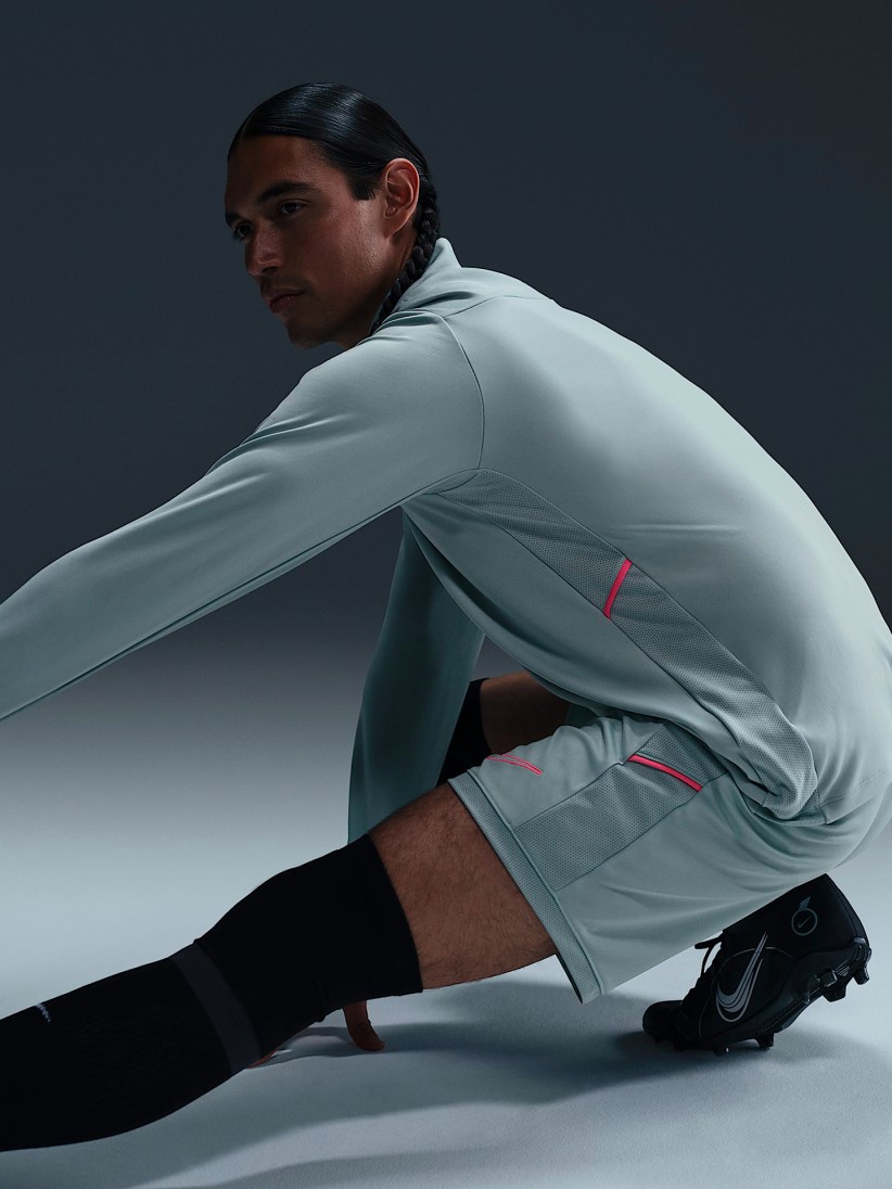 Camisola com Fecho de Futebol Nike Academy Dri-FIT Azul e Rosa Para Homem