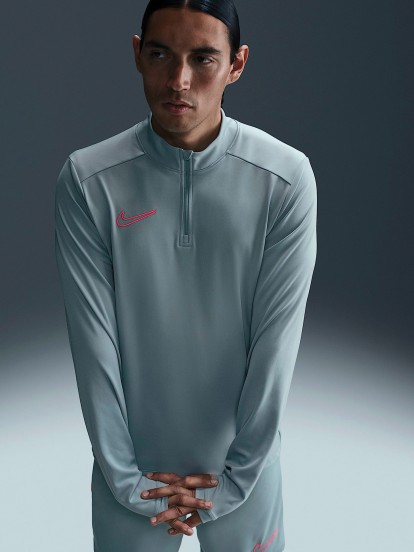Camisola com Fecho de Futebol Nike Academy Dri-FIT Azul e Rosa Para Homem